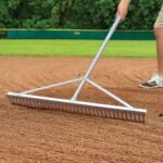 Full view of the ergonomic 69" lightweight handle for easy use of garden tools on various surfaces.