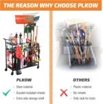 Extra compartments for plants, fertilizer, and accessories in the garden tool organizer.