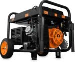 6.6-gallon tank provides up to 8.5 hours of continuous runtime at half load with this efficient home generator.